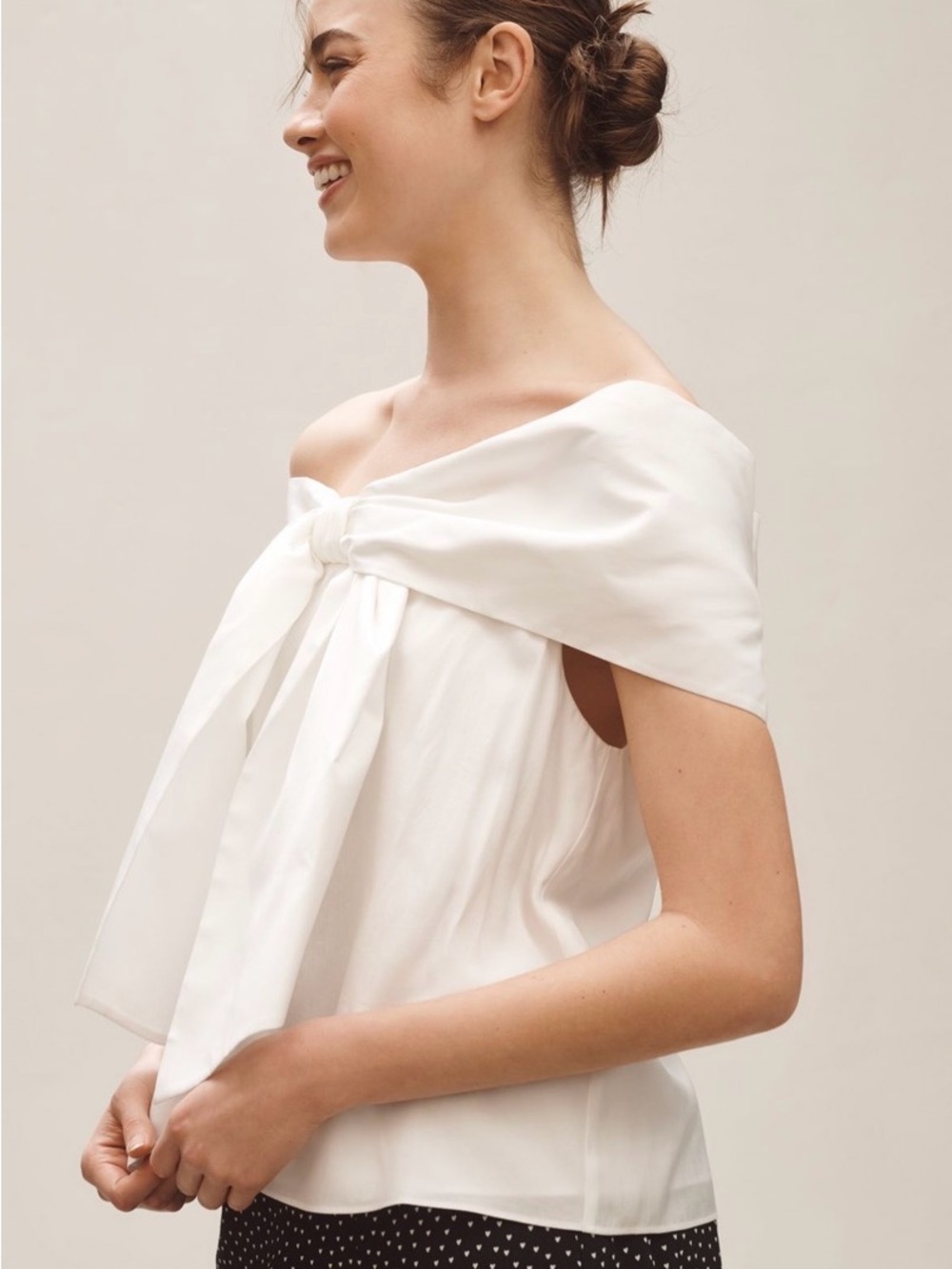 NWT. Anthropologie Mare Mare Off-The-Shoulder Bow Top